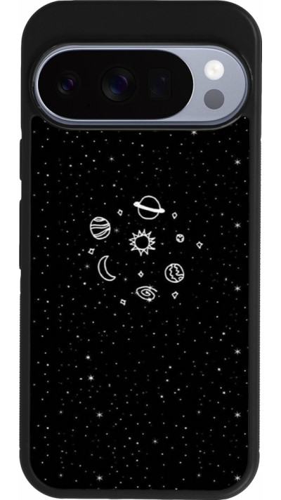 Google Pixel 10 / Pixel 10 Pro Case Hülle - Silikon schwarz Space Doodle