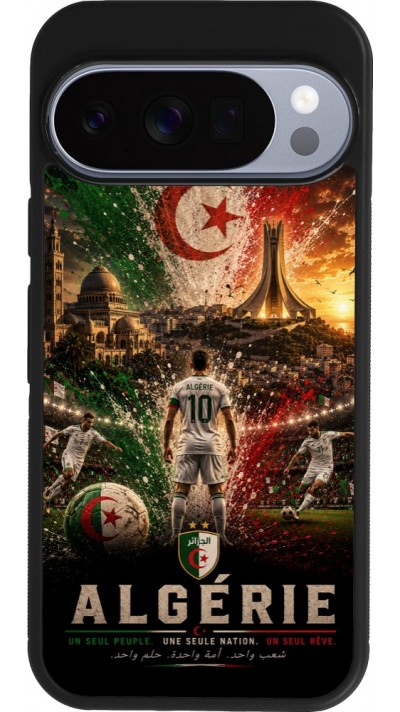 Google Pixel 10 / Pixel 10 Pro Case Hülle - Silikon schwarz Fussball Algerien splash 2026
