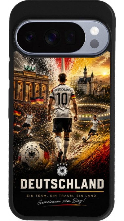 Google Pixel 10 / Pixel 10 Pro Case Hülle - Silikon schwarz Fussball Deutschland splash 2026