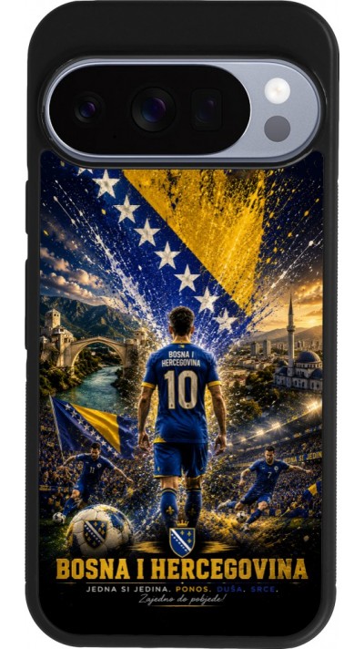 Google Pixel 10 / Pixel 10 Pro Case Hülle - Silikon schwarz Fussball Bosnien und Herzegowina splash 2026