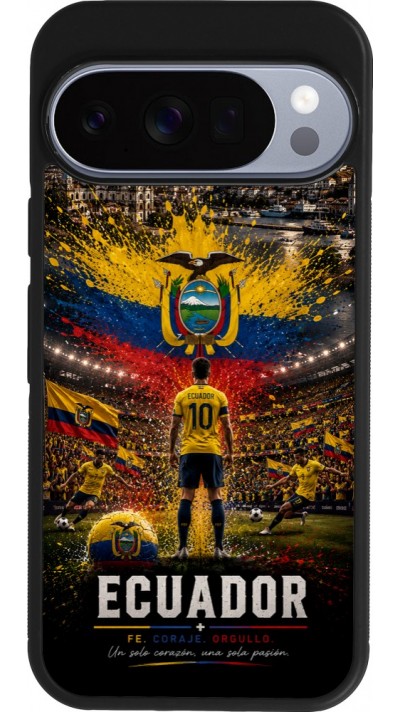 Google Pixel 10 / Pixel 10 Pro Case Hülle - Silikon schwarz Fussball Ecuador splash 2026