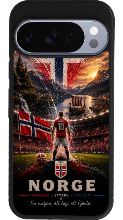 Google Pixel 10 / Pixel 10 Pro Case Hülle - Silikon schwarz Fussball Norwegen splash 2026