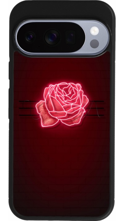 Google Pixel 10 / Pixel 10 Pro Case Hülle - Silikon schwarz Spring 23 neon rose