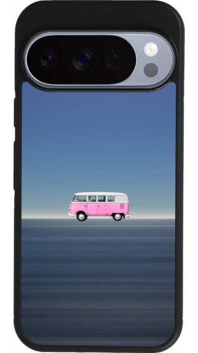 Google Pixel 10 / Pixel 10 Pro Case Hülle - Silikon schwarz Spring 23 pink bus