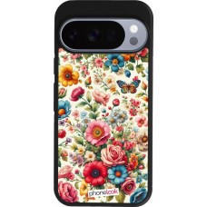 Google Pixel 10 / Pixel 10 Pro Case Hülle - Silikon schwarz Spring 25 fruehling bluetend
