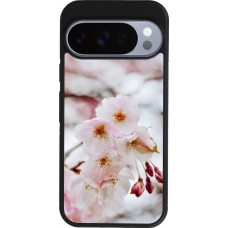 Google Pixel 10 / Pixel 10 Pro Case Hülle - Silikon schwarz Cherry tree Spring 2026