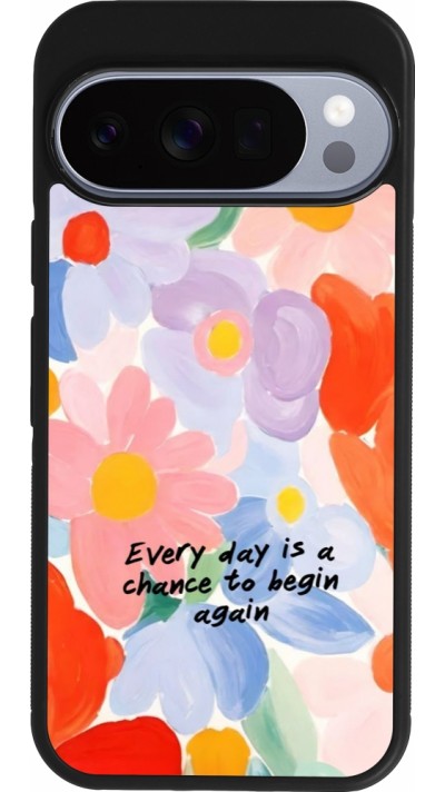 Google Pixel 10 / Pixel 10 Pro Case Hülle - Silikon schwarz Every day is a chance Spring 2026