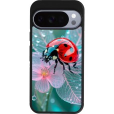 Coque Google Pixel 10 / Pixel 10 Pro - Silicone rigide noir Ladybird in bloom Spring 2026
