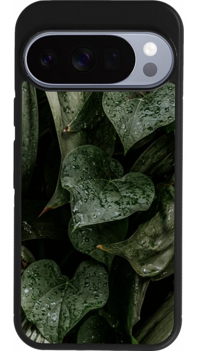 Google Pixel 10 / Pixel 10 Pro Case Hülle - Silikon schwarz Spring 23 fresh plants
