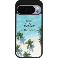 Google Pixel 10 / Pixel 10 Pro Case Hülle - Silikon schwarz Summer 2025 Life is better at the beach