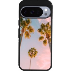Google Pixel 10 / Pixel 10 Pro Case Hülle - Silikon schwarz Summer 2025 Palmiers