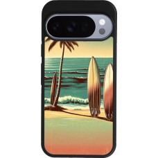 Google Pixel 10 / Pixel 10 Pro Case Hülle - Silikon schwarz Surf Paradise