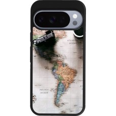 Google Pixel 10 / Pixel 10 Pro Case Hülle - Silikon schwarz Travel 01
