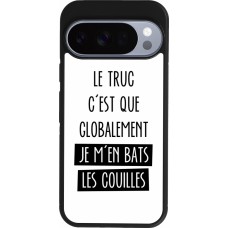 Coque Google Pixel 10 / Pixel 10 Pro - Silicone rigide noir Le truc globalement bats les couilles