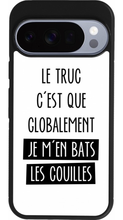 Coque Google Pixel 10 / Pixel 10 Pro - Silicone rigide noir Le truc globalement bats les couilles