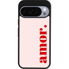 Google Pixel 10 / Pixel 10 Pro Case Hülle - Silikon schwarz Valentine 2024 amor