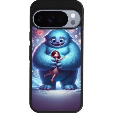 Google Pixel 10 / Pixel 10 Pro Case Hülle - Silikon schwarz Valentin 2024 Flauschige Liebe