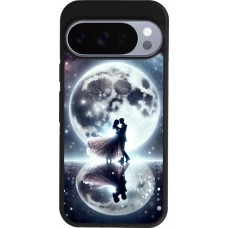 Google Pixel 10 / Pixel 10 Pro Case Hülle - Silikon schwarz Valentin 2024 Liebe unter dem Mond