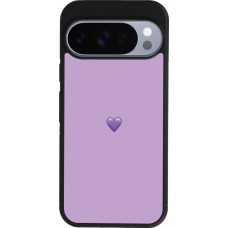 Google Pixel 10 / Pixel 10 Pro Case Hülle - Silikon schwarz Valentine 2023 purpule single heart