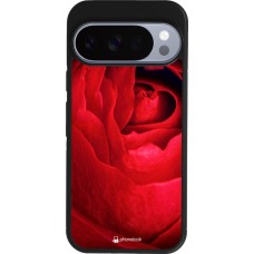 Google Pixel 10 / Pixel 10 Pro Case Hülle - Silikon schwarz Valentine 2022 Rose
