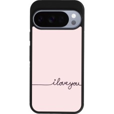 Google Pixel 10 / Pixel 10 Pro Case Hülle - Silikon schwarz Valentine 2023 i love you writing