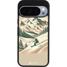 Google Pixel 10 / Pixel 10 Pro Case Hülle - Silikon schwarz Vintage Skiberg