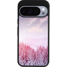 Google Pixel 10 / Pixel 10 Pro Case Hülle - Silikon schwarz Winter 22 Pink Forest