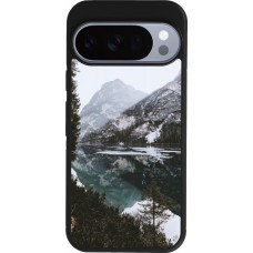 Google Pixel 10 / Pixel 10 Pro Case Hülle - Silikon schwarz Winter 22 snowy mountain and lake