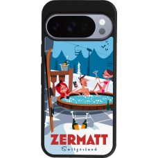 Google Pixel 10 / Pixel 10 Pro Case Hülle - Silikon schwarz Zermatt Mountain Jacuzzi