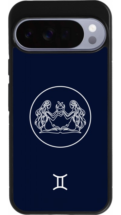 Google Pixel 10 Pro XL Case Hülle - Silikon schwarz Astrologie Zwillinge