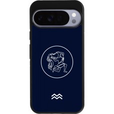Coque Google Pixel 10 Pro XL - Silicone rigide noir Astrologie Verseau