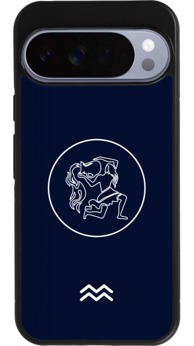 Google Pixel 10 Pro XL Case Hülle - Silikon schwarz Astrologie Wassermann