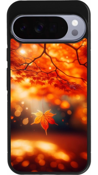 Google Pixel 10 Pro XL Case Hülle - Silikon schwarz Herbst Magisch Orange