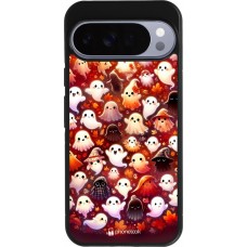 Coque Google Pixel 10 Pro XL - Silicone rigide noir Fantômes automne mignons