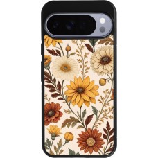 Coque Google Pixel 10 Pro XL - Silicone rigide noir Autumn 25 Flower pattern