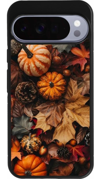 Google Pixel 10 Pro XL Case Hülle - Silikon schwarz Autumn 25 Pumpkin