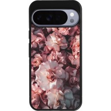 Google Pixel 10 Pro XL Case Hülle - Silikon schwarz Beautiful Roses