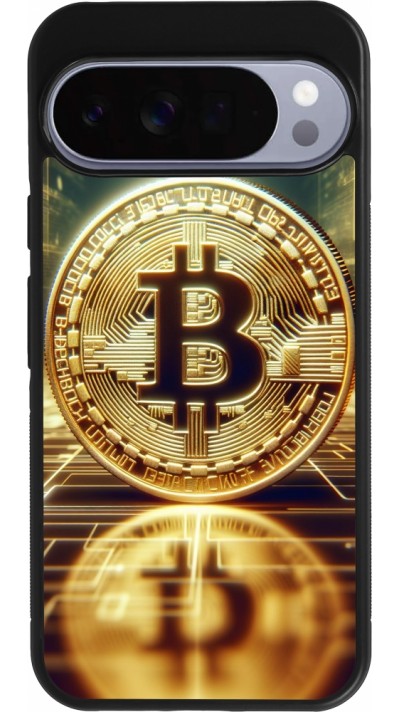 Google Pixel 10 Pro XL Case Hülle - Silikon schwarz Bitcoin Stehen