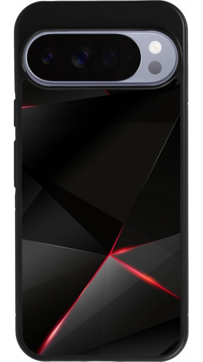 Google Pixel 10 Pro XL Case Hülle - Silikon schwarz Black Red Lines