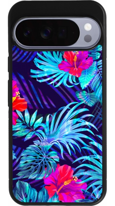 Google Pixel 10 Pro XL Case Hülle - Silikon schwarz Blue Forest