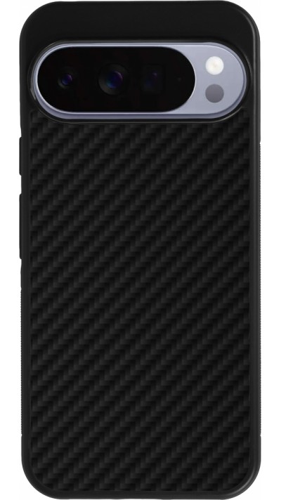 Google Pixel 10 Pro XL Case Hülle - Silikon schwarz Carbon Basic