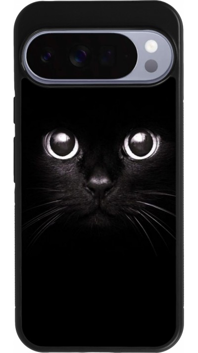 Google Pixel 10 Pro XL Case Hülle - Silikon schwarz Cat eyes