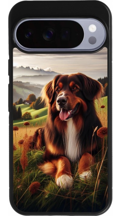 Google Pixel 10 Pro XL Case Hülle - Silikon schwarz Hund Land Schweiz