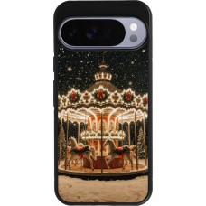 Google Pixel 10 Pro XL Case Hülle - Silikon schwarz Christmas 25 Carousel