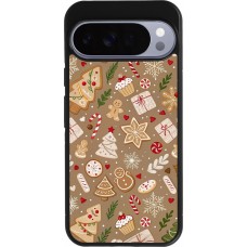 Google Pixel 10 Pro XL Case Hülle - Silikon schwarz Christmas 25 Pattern Ginger Cookie