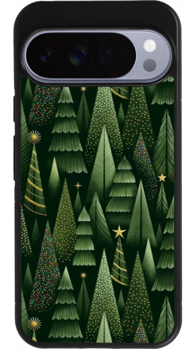 Google Pixel 10 Pro XL Case Hülle - Silikon schwarz Christmas 25 Pattern Xmas Tree
