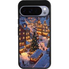 Google Pixel 10 Pro XL Case Hülle - Silikon schwarz Christmas 25 Xmas Village
