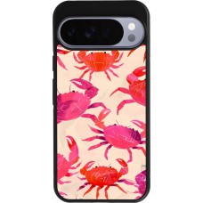 Coque Google Pixel 10 Pro XL - Silicone rigide noir Crabs Paint