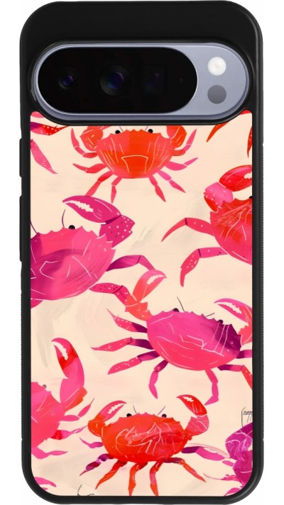 Google Pixel 10 Pro XL Case Hülle - Silikon schwarz Crabs Paint