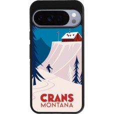 Coque Google Pixel 10 Pro XL - Silicone rigide noir Crans-Montana Cabane